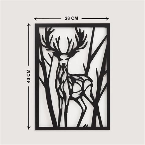 Buy Nimbus Black Deer Metal Wall Art - 28x40cm from Home Centre at just ...