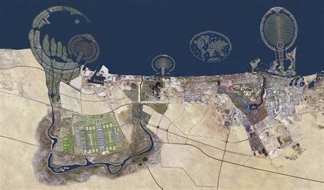 Download Island Palm Tree Dubai Cityscape Misc Map HD Wallpaper