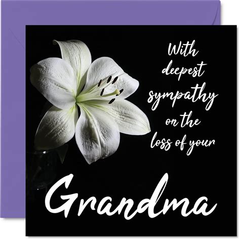 Sympathy Cards - With Deepest Sympathy On The Loss Of Your Grandma Card ...