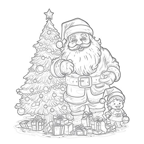 Santa Claus Coloring Page Download Face Of Santa Claus In Christmas