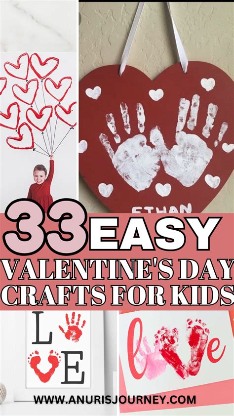 33 easy valentine's day crafts for kids | Valentine's day crafts for ...