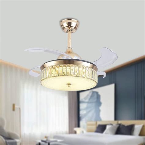 Buy EternalUS EternaUS 36 Modern Crystal Fandelier Ceiling Fan with ...