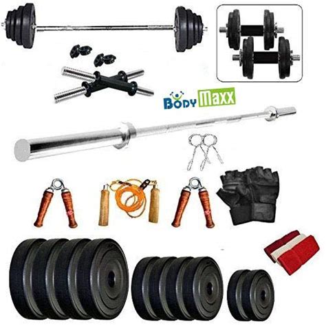 Body Maxx 30KG 3Ft Plain Rod Home Gym Fitness Kit : Amazon.in: Sports ...