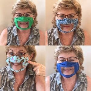 Image result for Clear Face Mask Pattern for Lip Reading Tutorial