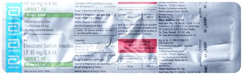 Lmwx 40 Injection: Price, Uses, Side Effects & How to Use - MediBuddy