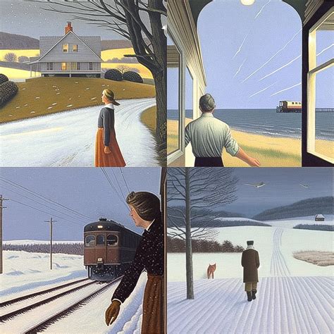 Alex Colville Midjourney style | Andrei Kovalev's Midlibrary 2.0