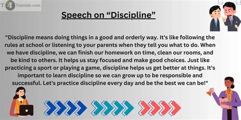 Speech on Discipline [1, 2, 3, 5 Minutes] | T4Tutorials.com