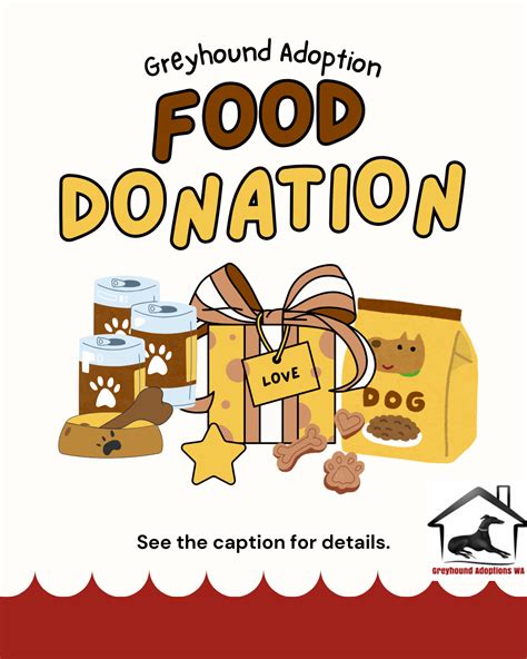 Food Donation - Greyhound Adoptions WA