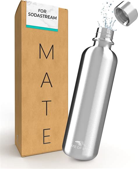 Amazon.com: MATE OF STEEL® Premium 25oz Bottle for Sodastream Aqua Fizz ...