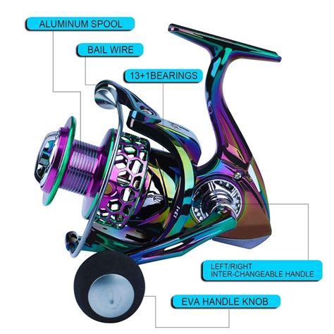 Fishing Reels 1000-4000 Size 13+1BB Spinning Fishing Reel 5.2:1 Gear ...