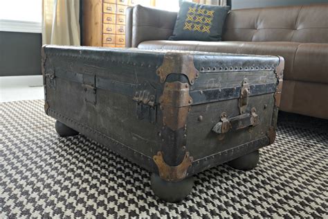 Antique Trunk Turned Coffee Table at Tessie Gibson blog