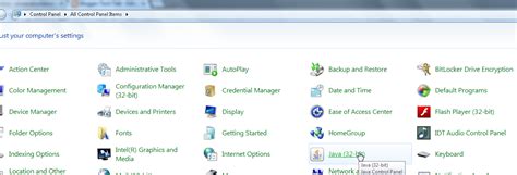 Enable Java Control Panel 的图像结果