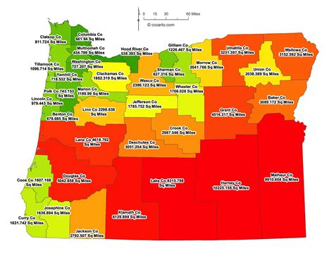 Oregon State Maps: Counties (All 36 Oregon Counties) | CCCarto