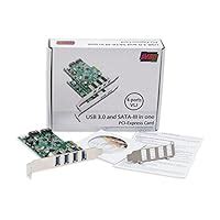 Syba 4 Port USB 3.0 and 2 Port SATA III PCIe 2.0 X 1 Card VLI/ASMedia ...