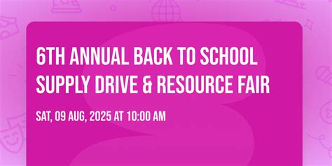 6th Annual Back to School Supply Drive & Resource Fair, Longview Mall ...