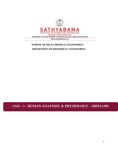 SBMA1303 - SCHOOL OF BIO & CHEMICAL ENGINEERING DEPARTMENT OF ...