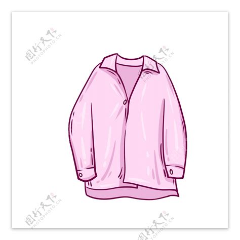 卡通可爱免抠矢量春季服装粉色衬衫图片素材-编号32463008-图行天下