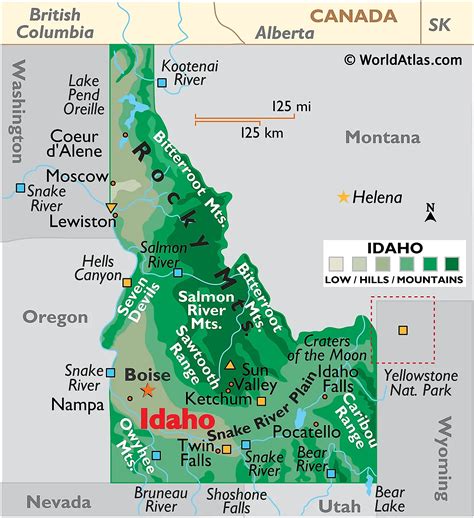 Printable Idaho Map