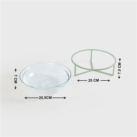 Buy Fiesta Glass Decorative Bowl with Stand from Home Centre at just ...