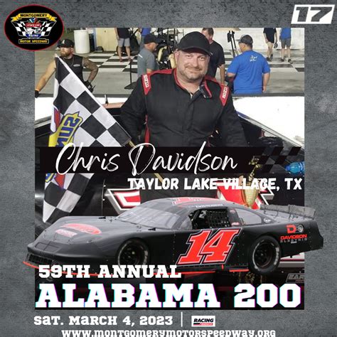 59th Annual Alabama 200 “Hunt for the BEAR” PLM Entries – Montgomery Motor Speedway