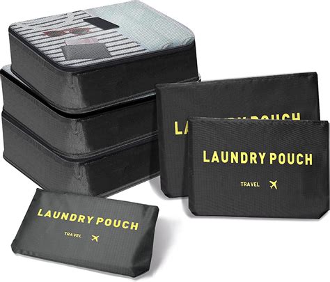 House of Quirk Travel Storage Printed Clothes Packing Cubes Space ...