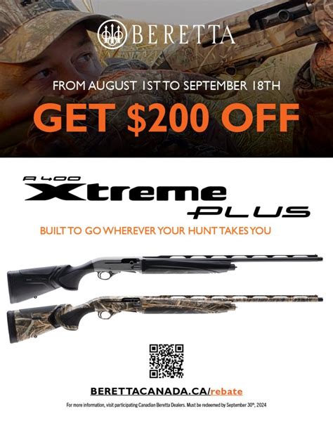 Summer Rebates On Beretta, Benelli, Franchi, Stoeger, Steiner, and Sako ...