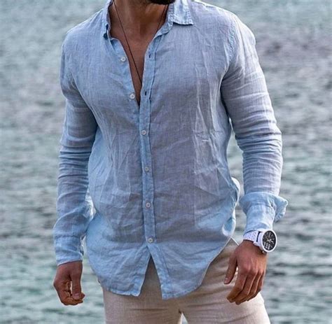 Stylish Men's Summer Shirts: Long Sleeve Tops and Casual Styles