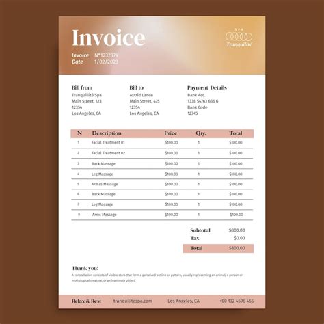 Seite 2 | Rechnungsvorlage Anpassbar Bilder - Kostenloser Download auf ...