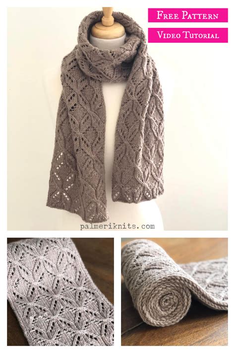 Lace Scarf Knitting Tutorial 的图像结果