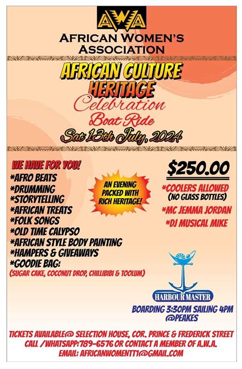 African Culture Heritage Celebration Boat Ride , Harbour Master, Port ...