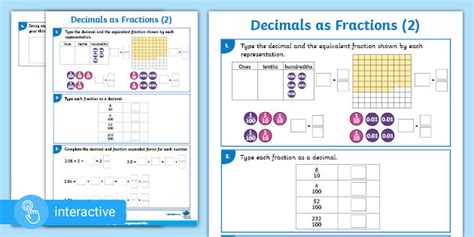 👉 Interactive PDF Y5 WRM Block 3 Decimals as fractions (2)