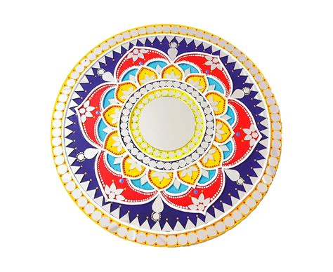 (Mauve color) LIPPAN ART, MOULDIT CLAY, CLAY ART, MUD-RELIEF WORK WITH ...