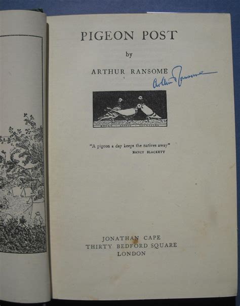 Pigeon Post by Ransome, Arthur: VG+ Hardcover (1947) Reprint, Signed by ...