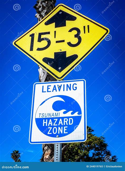 Santa Barbara Pier-Warning Signs Stock Image - Image of sign, yellow ...
