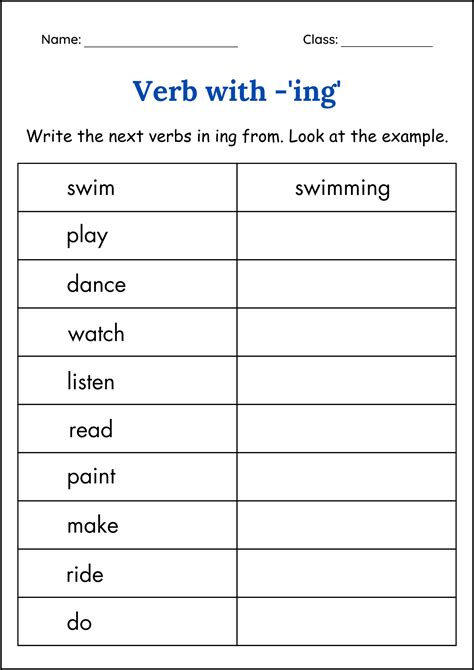 Ing Worksheet