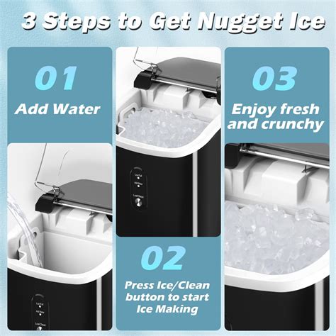 Snapklik.com : Nugget Ice Maker Countertop, Portable Crushed Sonic Ice ...