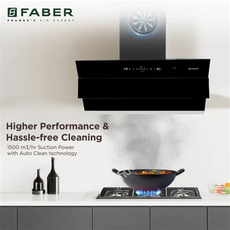 FABER HOOD COMET BLDC FL HC BK 90 AUTOCLEAN CHIMNEY Auto Clean Wall ...
