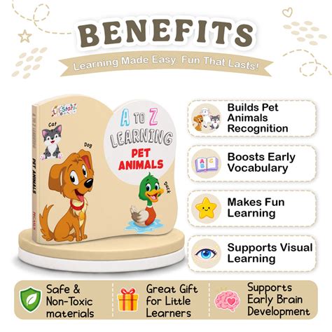 A to Z Learning Pet Animals Board Book for Kids – Early Learning Pet P ...