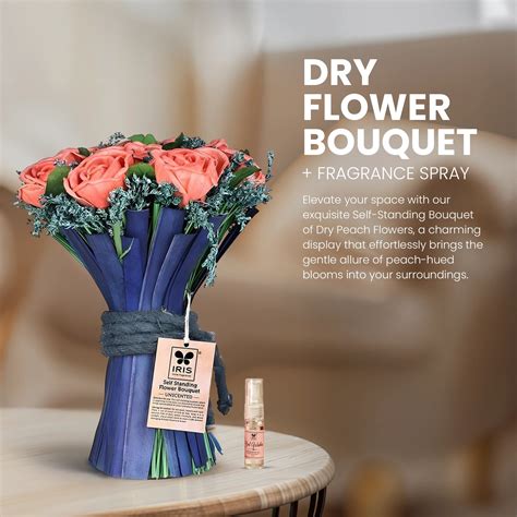 Self-Standing Flower Bouquet - Peach – IRIS Home Fragrances