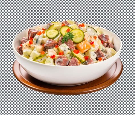 Delicious romanian salad isolated on transparent background | Premium ...