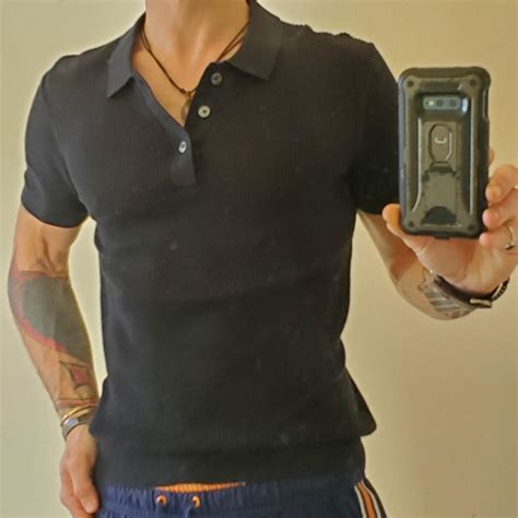 Men's Black Polo-shirts | Depop