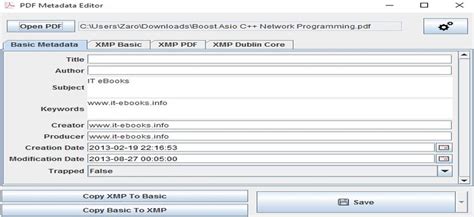 Metadata Editor 的图像结果