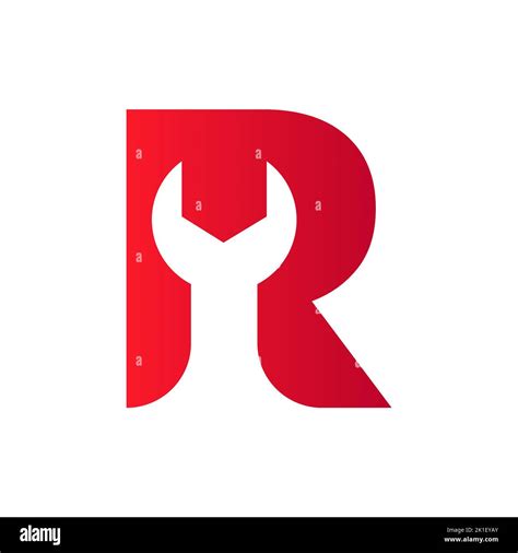 Letter R Wrench Symbol For Real Estate, Building, Construction Repair Logo Vector Template Stock ...