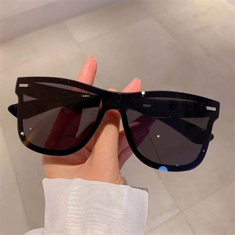 Rimless oversized square sunglasses, Unisex UV400 | Sunglass Lover