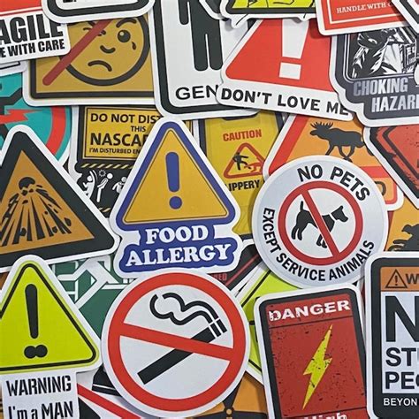Warning Sign Stickers 的图像结果