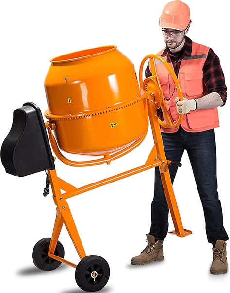 Amazon.com: Fujampe 4.2 Cu Ft Electric Cement Mixer, 1/2 Hp Portable ...