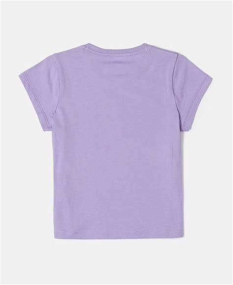 Buy Girl's Super Combed Cotton Graphic Printed T-Shirt - Paisley Purple ...