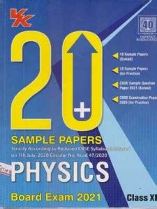 Vk 20+ Sample Papers Physics For Class - 12. Bord Exam 2021: Buy Vk 20 ...