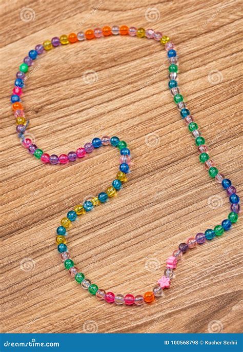 Colorful Beaded Necklace with a Beautiful Handcrafted Stock Photo ...