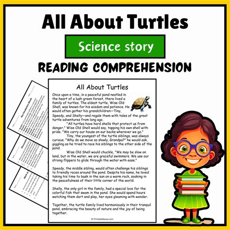 All About Turtles | Science Story Reading Comprehension Activity ...